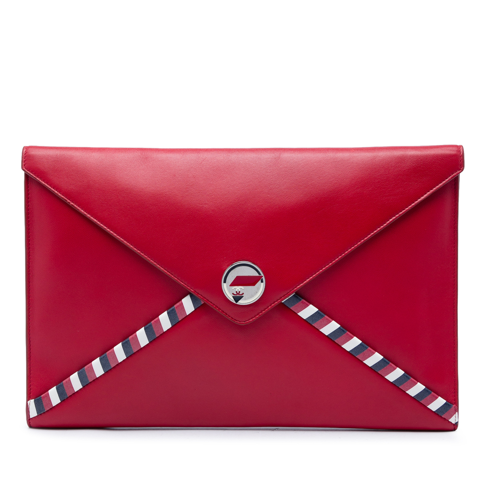 Pre-Loved Chanel Lambskin Airlines Envelope Clutch